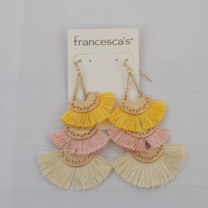 Three Tier Fringe Statement Earrings NWT